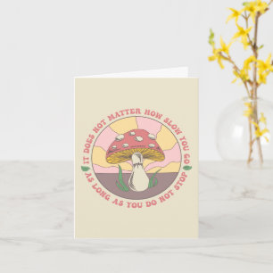 Anpassbarer Vintage Groovy Motivationspilz Karte