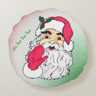 Anpassbarer Weihnachtsmann Rundes Kissen