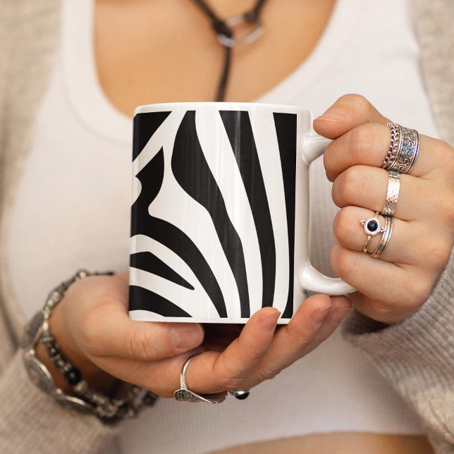 Anpassbarer Zebradruck Kaffeetasse (Von Creator hochgeladen)