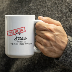 Anpassbarer Zertifizierter Sass mit einem Lehrpass Kaffeetasse