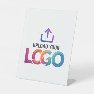 Anpassbares 8x10" leeres Vorlagendisplayschild Sockelschild