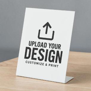 Anpassbares 8x10" leeres Vorlagendisplayschild Sockelschild