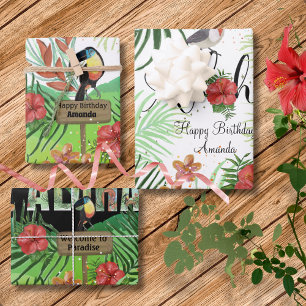 Anpassbares Aloha Tropisches Paradies Geschenk Geschenkpapier Set