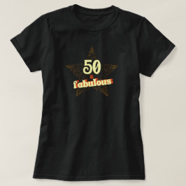 Anpassbares Alter Fabulous Star Geburtstag T-Shirt