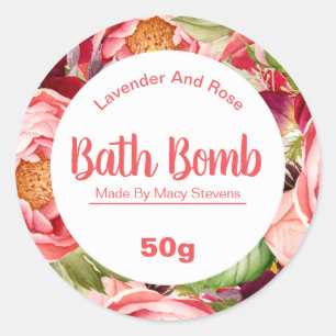 Anpassbares Bath Bombensiegel Runder Aufkleber