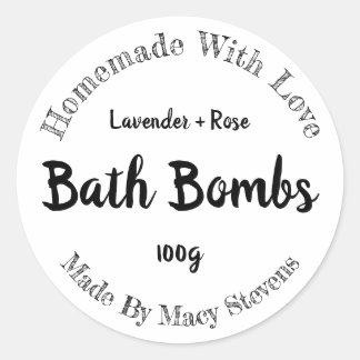 Anpassbares Bath Bombensiegel Runder Aufkleber