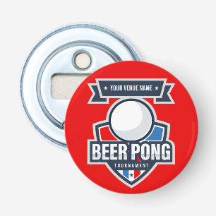 Anpassbares Beer-Pong-Turnier-Logo Flaschenöffner