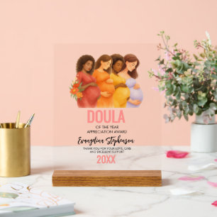 Anpassbares Bestes DOULA Dankeschön-Geschenk Acrylschild