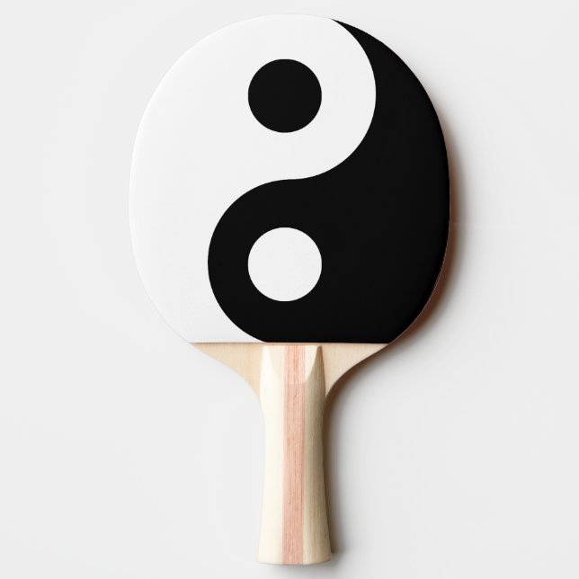 Anpassbares Black Yin Yang Symbol Tischtennis Schläger (Rückseite)