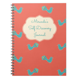 Anpassbares Blue Bird Self Discovery Journal Notizblock