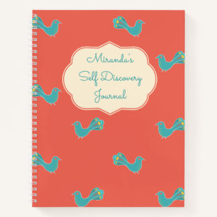 Anpassbares Blue Bird Self Discovery Journal Notizbuch