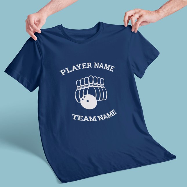 Anpassbares Bowlingteam T-Shirt (Von Creator hochgeladen)