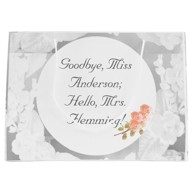 Anpassbares Brautparty Große Geschenktüte (Vorderseite)