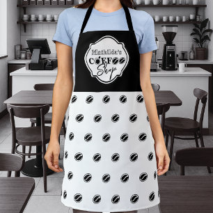 Anpassbares Coffeeshop-Logo für Geschäft / Zuhause Schürze