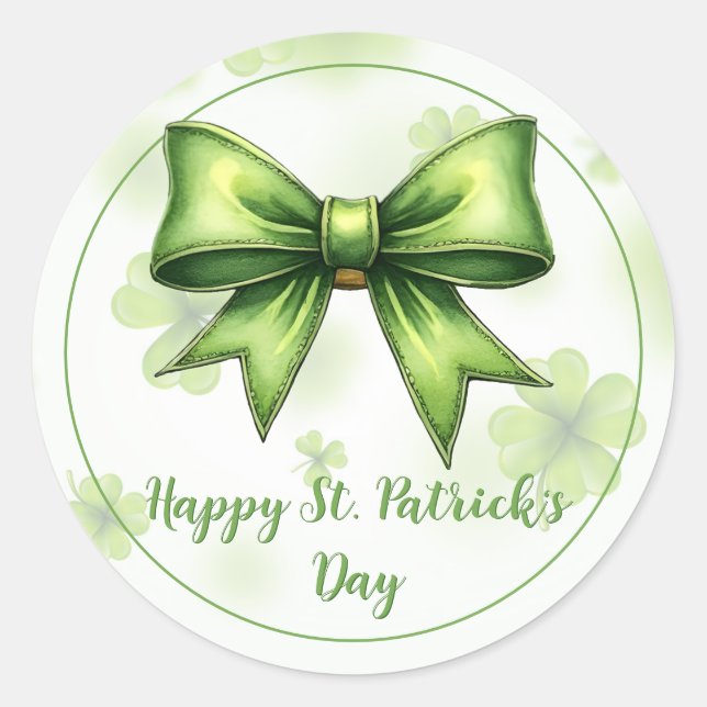 Anpassbares Elegantes St. Patrick’s Day  Runder Aufkleber (Vorderseite)