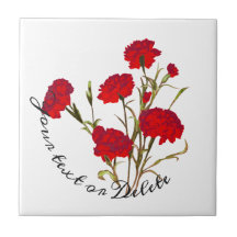 Anpassbares Elegantes Vintage-Blumenmuster Rote Ne