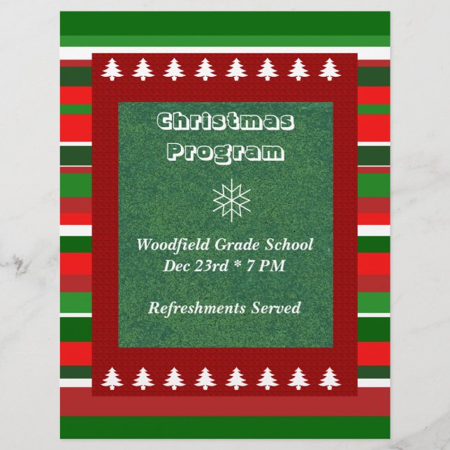 Anpassbares Ereignis: Weihnachtsprogramm Flyer (Vorne)