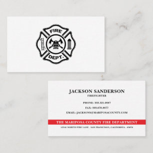 Anpassbares Feuerwehr Feuerwehrmann-Logo Visitenkarte