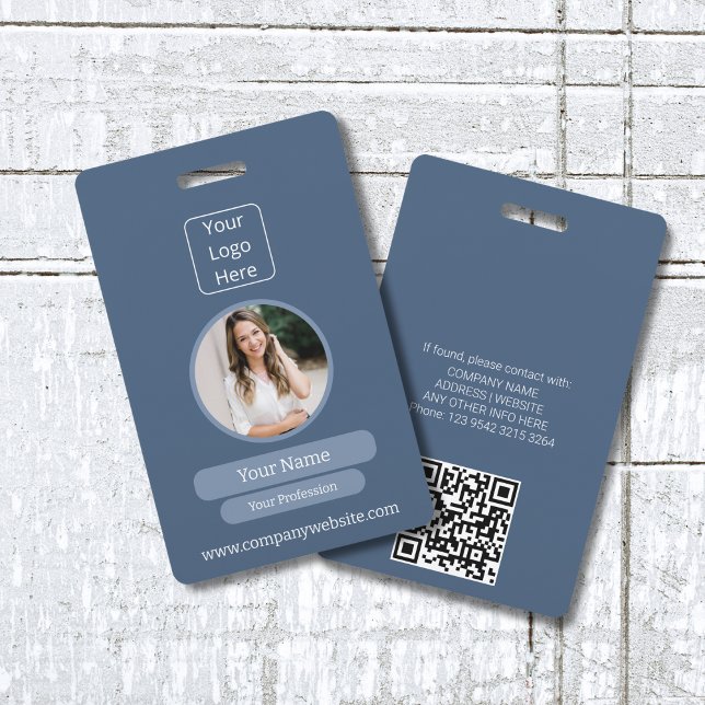 Anpassbares Firmen-ID-Abzeichen mit QR-Code Ausweis (Von Creator hochgeladen)