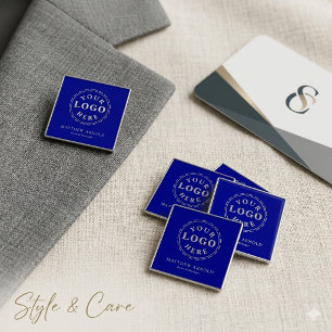 Anpassbares Firmenlogo Namensschild Knopf Button