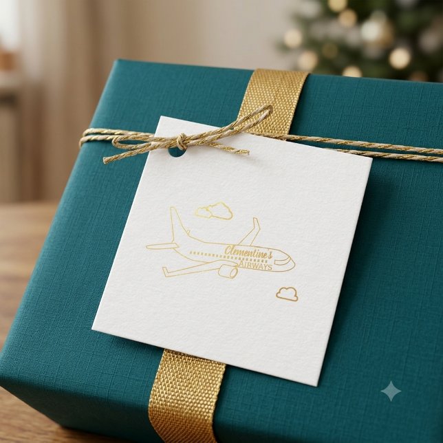 Anpassbares Flugzeug Geschenkanhänger (Von Creator hochgeladen)