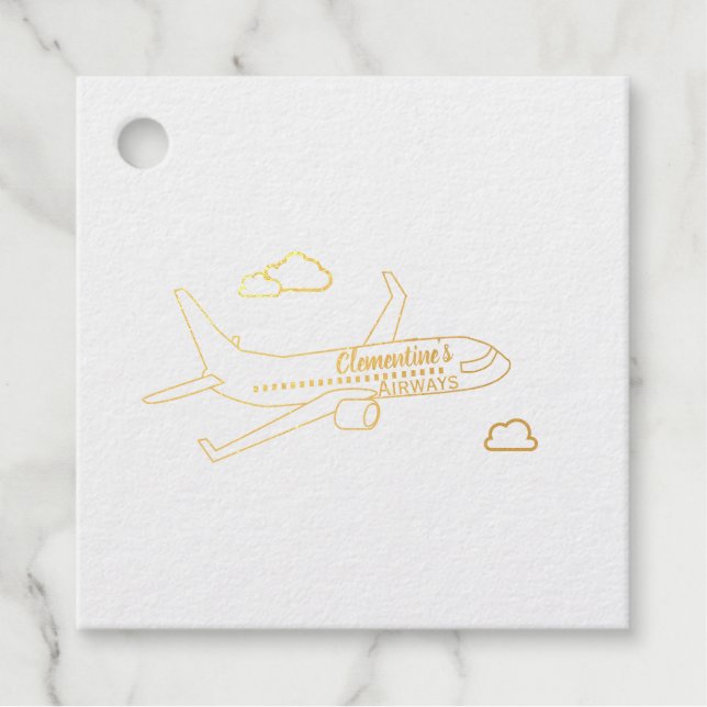Anpassbares Flugzeug Geschenkanhänger (Vorderseite)
