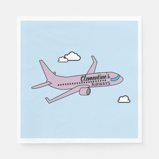 Anpassbares Flugzeug  Serviette (Vorderseite)