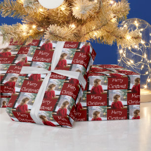Anpassbares Foto Frohe Weihnachten Erstelle dein e Geschenkpapier