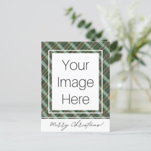 Anpassbares Foto Frohe Weihnachten Kariert Postkarte