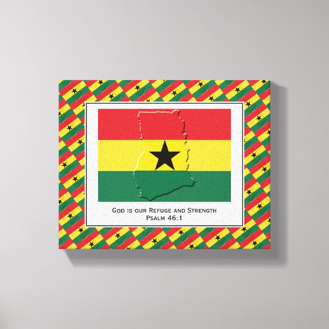 Anpassbares Foto | Patriotisch | GHANA FLAG Leinwanddruck (Vorderseite)