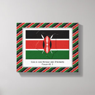 Anpassbares Foto   Patriotisch   KENYA FLAG Leinwanddruck