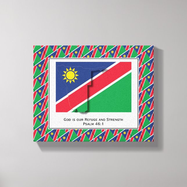 Anpassbares Foto | Patriotisch | NAMIBIA FLAG Leinwanddruck (Vorderseite)