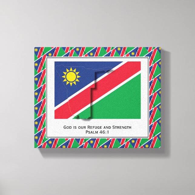 Anpassbares Foto | Patriotisch | NAMIBIA FLAG Leinwanddruck (Vorderseite)