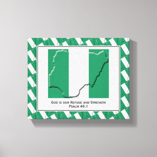 Anpassbares Foto | Patriotisch | NIGERIA FLAG Leinwanddruck (Vorderseite)