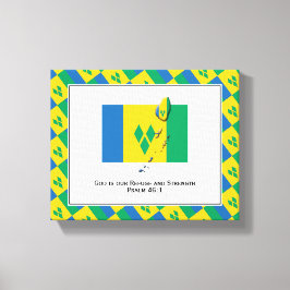 Anpassbares Foto | Patriotisch | ST VINCENT FLAG Leinwanddruck