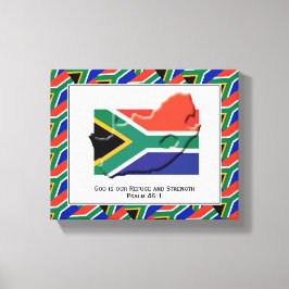 Anpassbares Foto | Patriotisch | SÜDAFRIKA FLAG Leinwanddruck