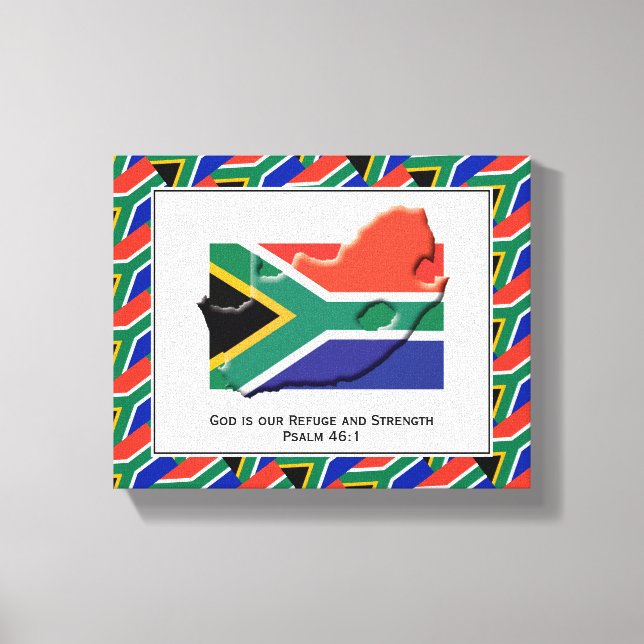 Anpassbares Foto | Patriotisch | SÜDAFRIKA FLAG Leinwanddruck (Vorderseite)