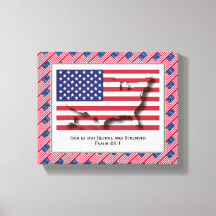 Anpassbares Foto   Patriotisch   USA AMERICAN FLAG Leinwanddruck