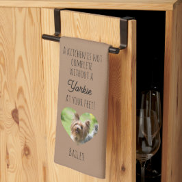 Anpassbares Foto- und Hundename Yorkshire Terrier Geschirrtuch