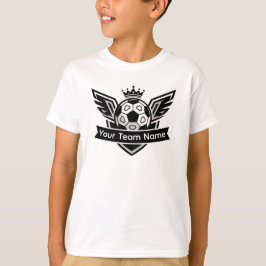 Anpassbares geflügeltes Fußball-Logo-Team Kinder T-Shirt
