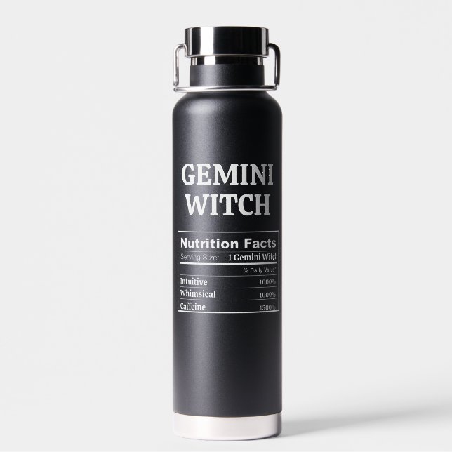 Anpassbares Gemini-Geschenk Sternzeichen Astrologi Trinkflasche (Rückseite)