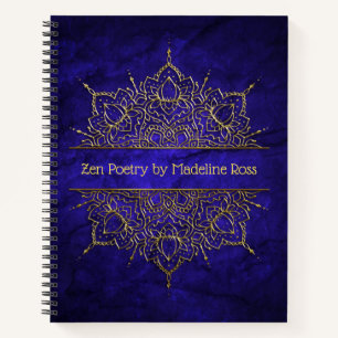 Anpassbares Gold Mandala Poetry Journal Notizbuch