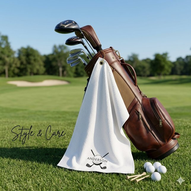 Anpassbares Golfhandtuch mit Namen und Logo (Customizable Golf Towel Featuring Name and Logo)