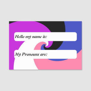 Anpassbares Groovy Spiral Genderfluid-Stolzflagge Namensschild