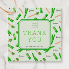 Anpassbares Grünes Pandan Geschäft Danke-Tag Geschenkanhänger