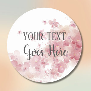 Anpassbares handgefertigtes Produkt Blumenkranz Runder Aufkleber