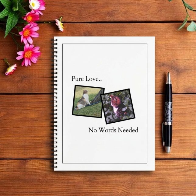 Anpassbares Haustier Notizbuch (Fully customizable spiral notebook with photos for pet lovers)