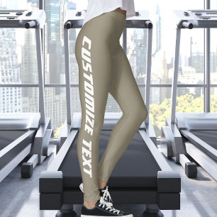Anpassbares Haustierfoto Cute White Text Earthy Ta Leggings