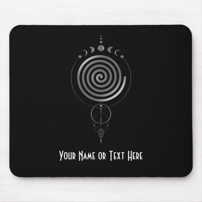 Anpassbares heiliges Geometrie-Spiral-Mauspad Mousepad (Vorne)