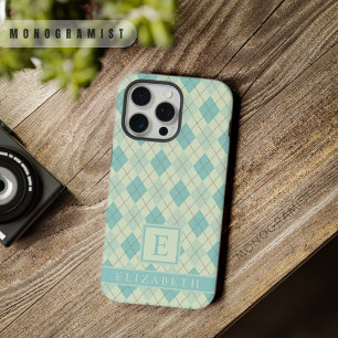 Anpassbares helles, weiches, pastell Türkis Grün A iPhone 15 Pro Max Hülle